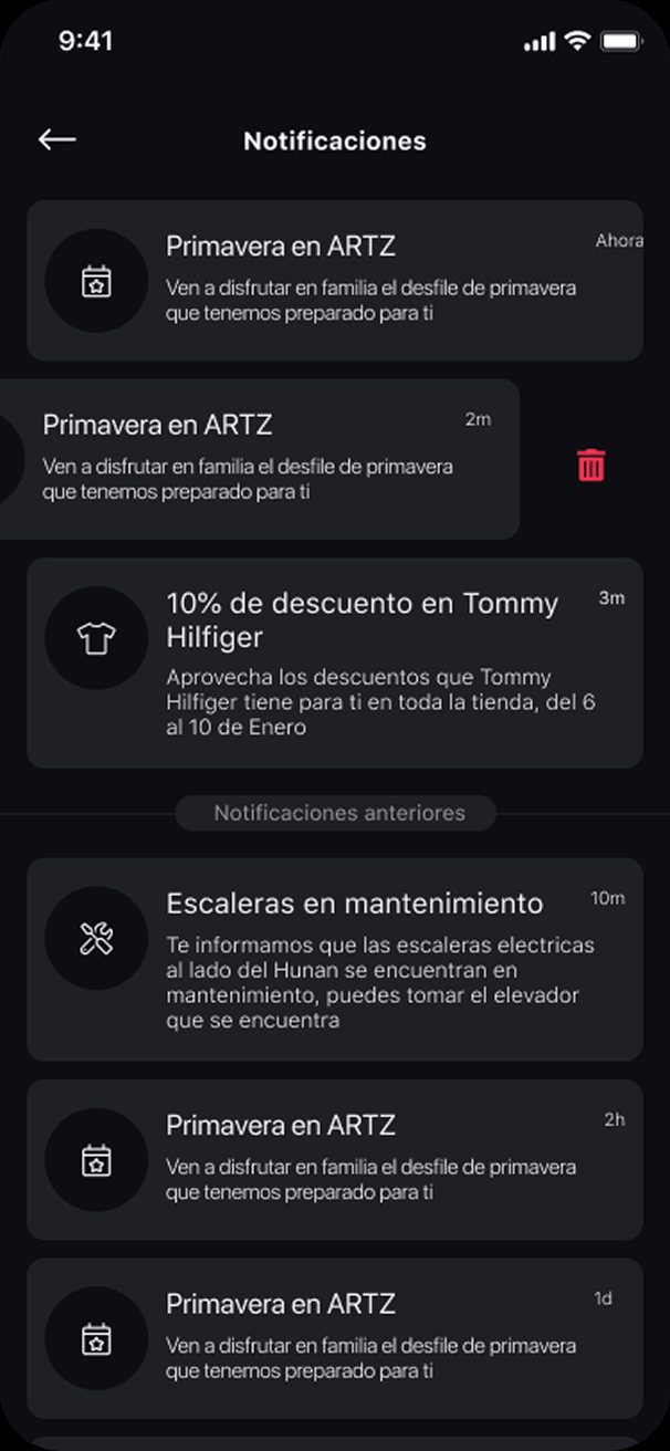 SoMA notifications screen