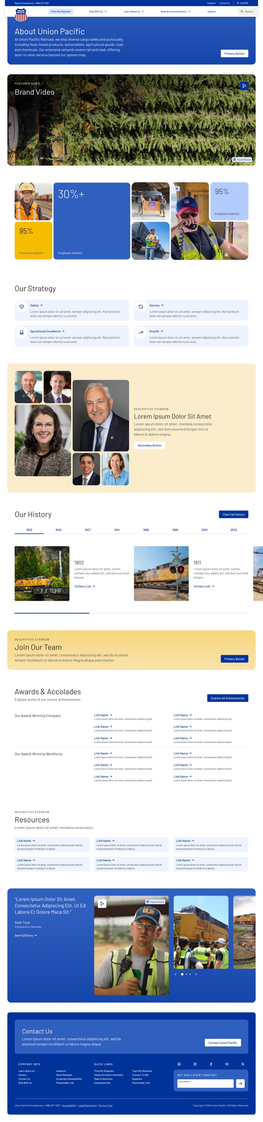 Union Pacific about page